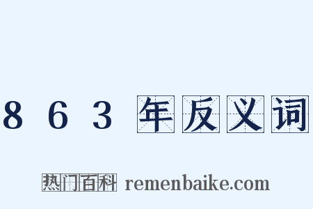 863年反义词是什么意思的图片